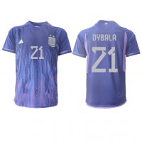 Camisa de time de futebol Argentina Paulo Dybala #21 Replicas 2º Equipamento Mundo 2022 Manga Curta